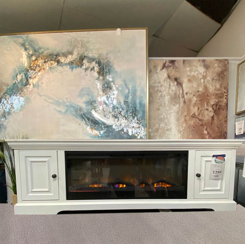 Media Console With Fireplace 788